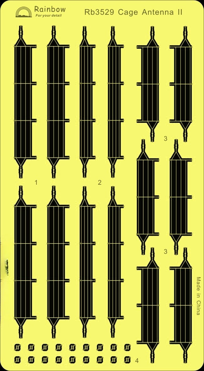 Rainbow RB3529 1/350 Cage Antenna II (For Skilled Users)