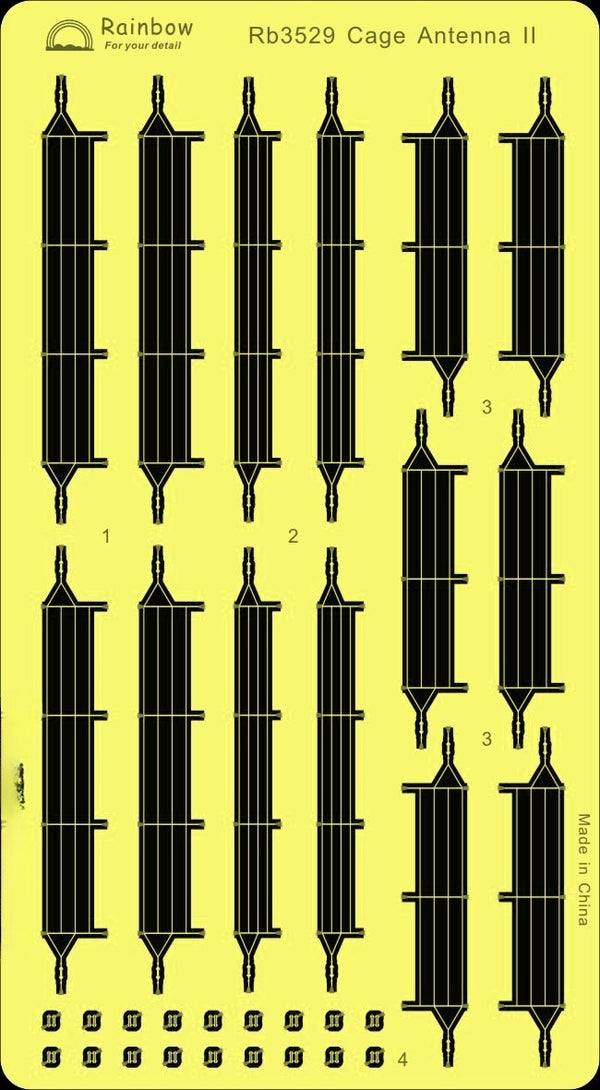 Rainbow RB3529 1/350 Cage Antenna II (For Skilled Users)