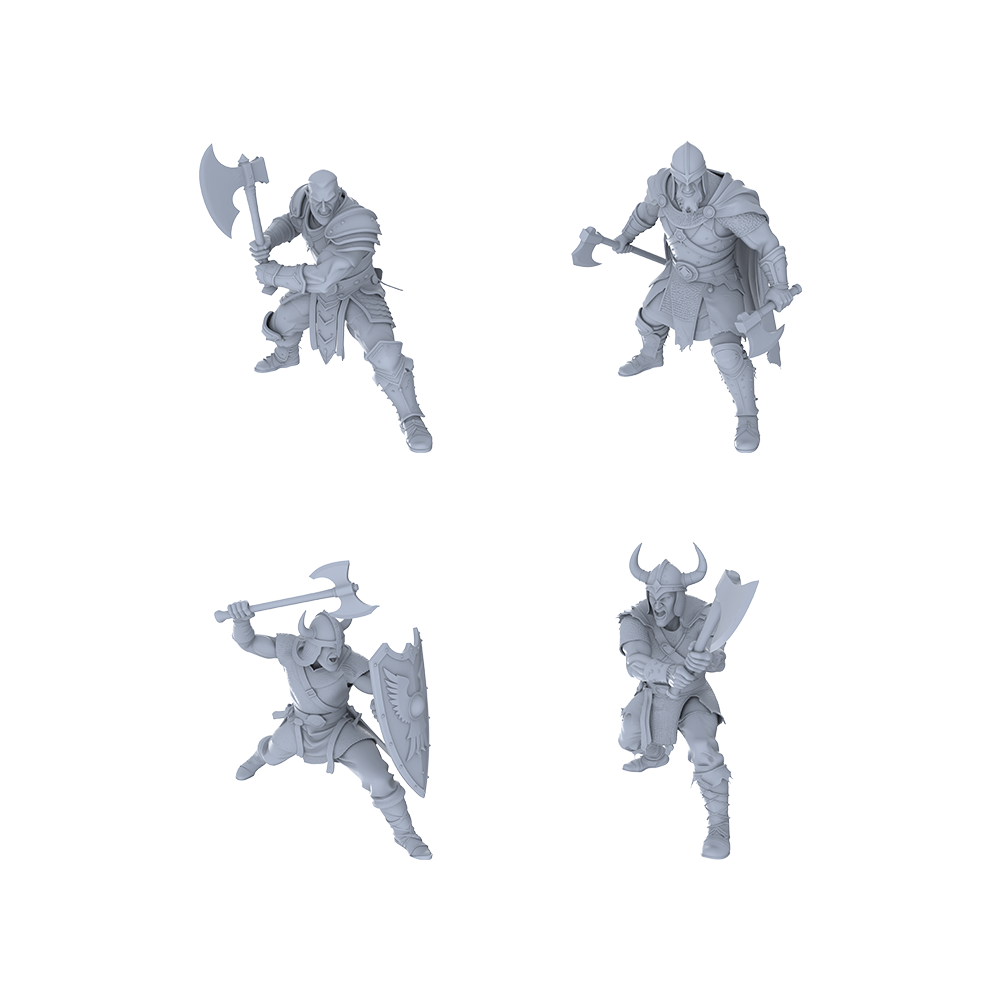 MRY-SFW LYGR042 Medieval, Berserker, Magic Theme, Wargame, Resin Blank Model, Fantasy Theme, Wargaming Miniatures, Scenic Figures, Handmade Figure, Hand-painted S Scale 3D Printed Resin Model Kit by SSMODEL