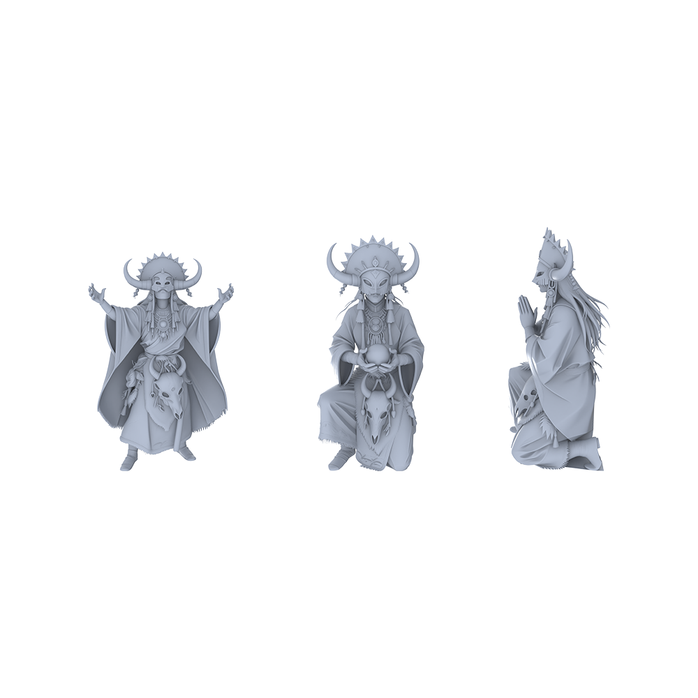 MRY-SFW LYGR045 Shaman, Magic Theme, Wargame, Resin Blank Model, Fantasy Theme, Wargaming Miniatures, Scenic Figures, Handmade Figure, Hand-painted S Scale 3D Printed Resin Model Kit by SSMODEL