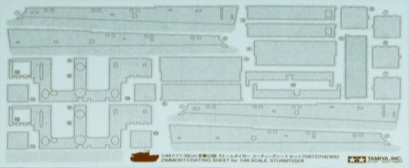 Tamiya 12672 Zimmerit Coating Sheet For 32591 1/48 German Sturmtiger Model