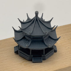 RHMG-194(195) 1/S 1/L Miniature Factory Building Military Car Railroad Track Accessory Props Diorama Scenery Model Ornament Octagonal Pavilion