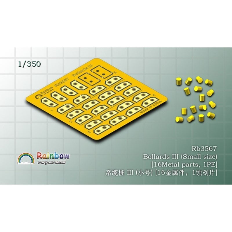 Rainbow RB3567 1/350Detail Up Bollards III (Small size) — scale model kit