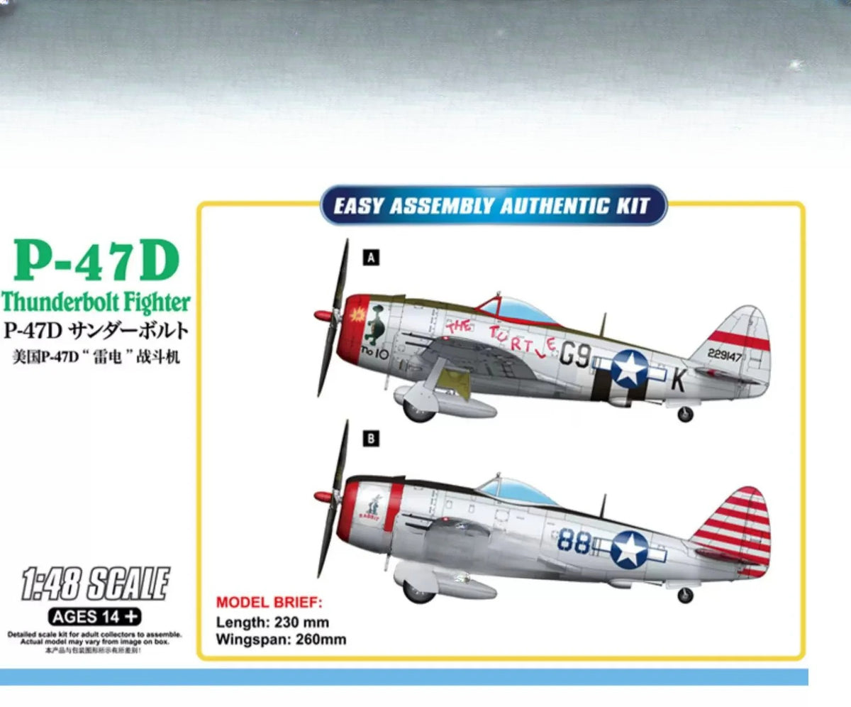 Trumpeter 1/48 American P-47D Thunderbolt Fighter 85811 — scale model kit