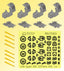 Rainbow PE for 1/700 IJN type-89 127mm AA  (4 set) Rb7083