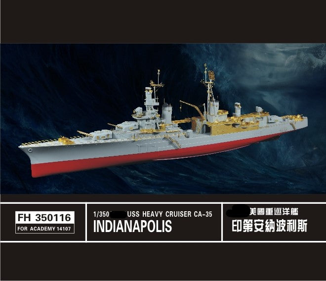 Flyhawk FH350116 1/350 USS WWII Heavy Cruiser Indianapolis CA-35 For Academy 14107 Main image