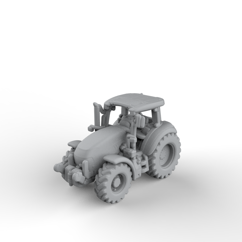 Yao's Studio LYT398 Farm/Construction Tractor Plow Farm/Construction Tractor Plow HO/OO/Z/N/TT Railroad Warehouse Dock Transportation Miniature Military Car — detail view 2