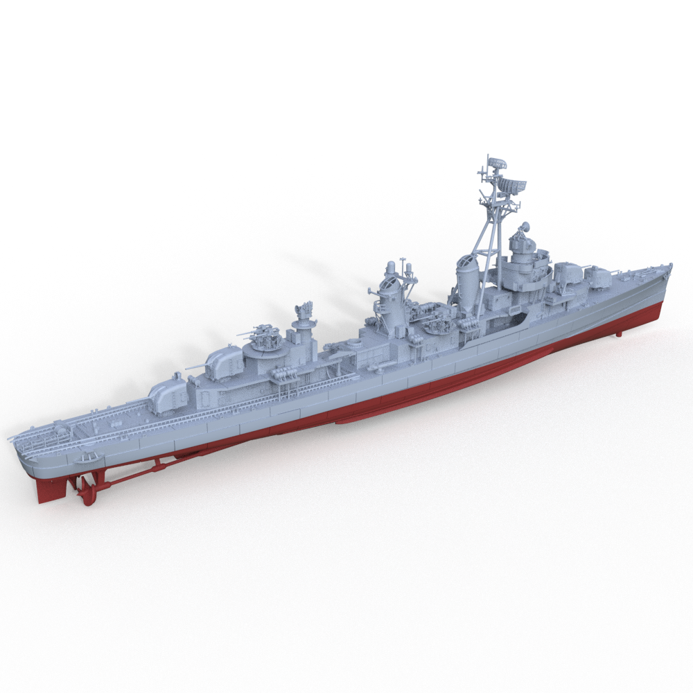 SSMODEL 729S Military Model Kit German Z21 Destroyers Z4 1960 Full Hull Secondary image