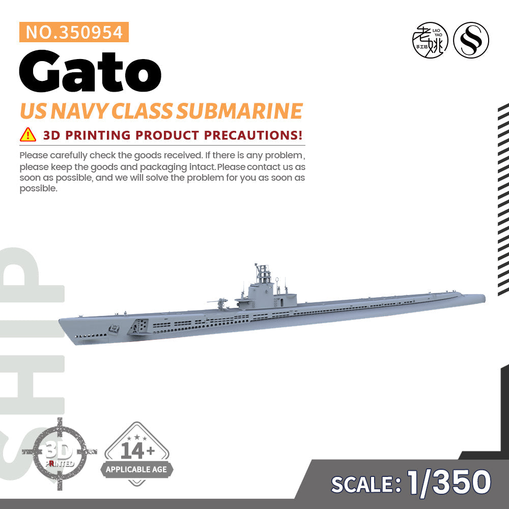 SSMODEL 954 Military Warship Model Kit US Navy Gato Class Submarine Main image