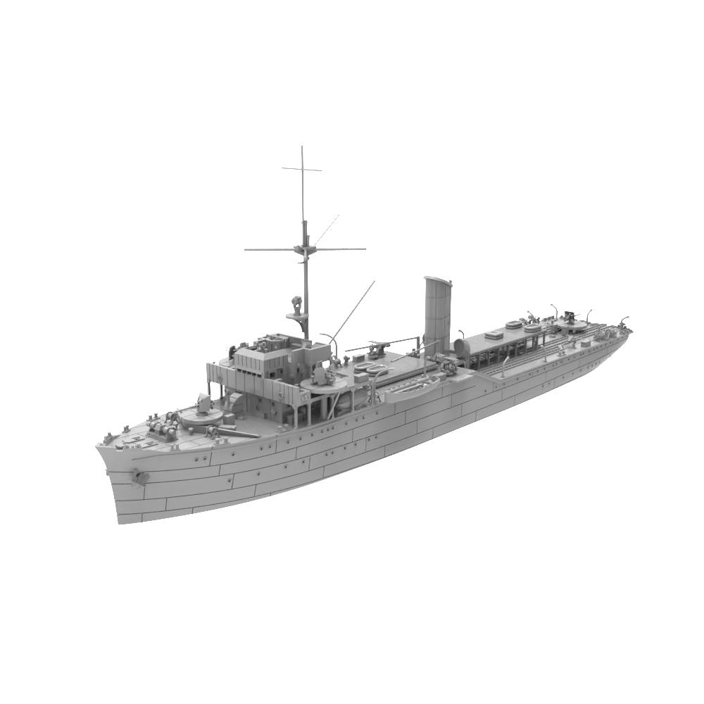 RHWS018 Germany R-1 Class Submarine Chaser Drache Water line — scale model kit