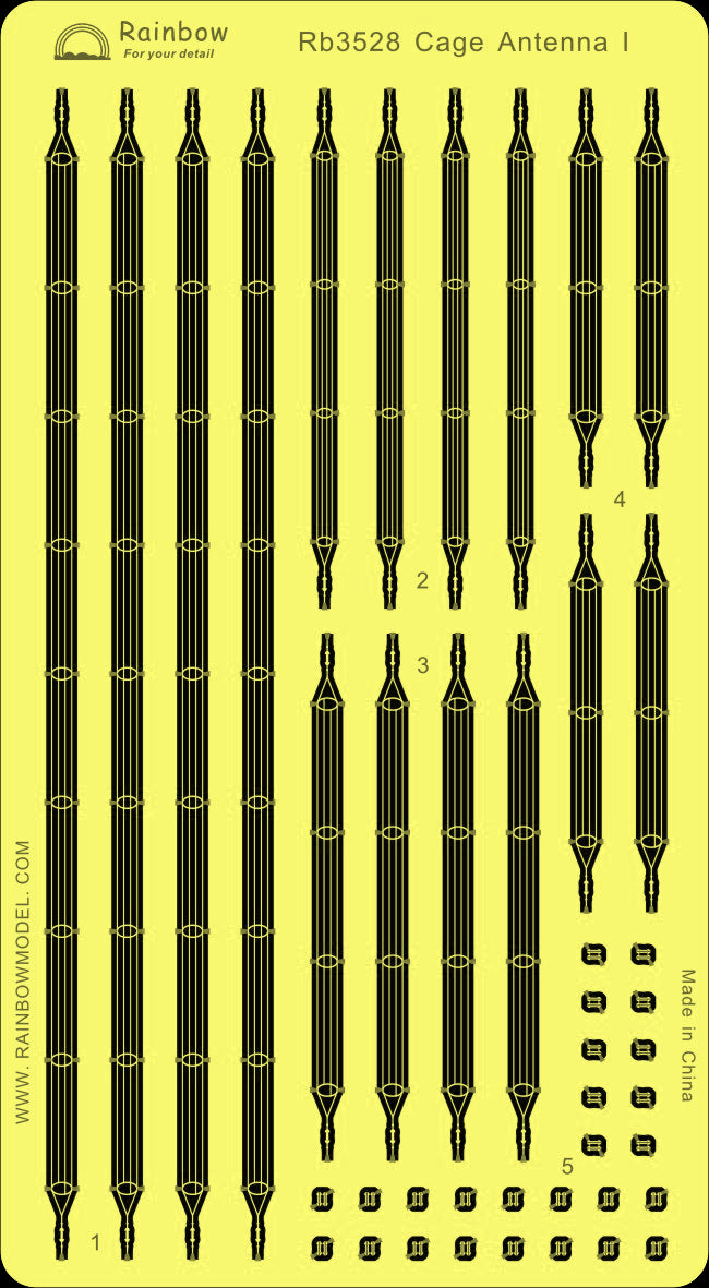 Rainbow RB3528 1/350Detail Up Cage Antenna I