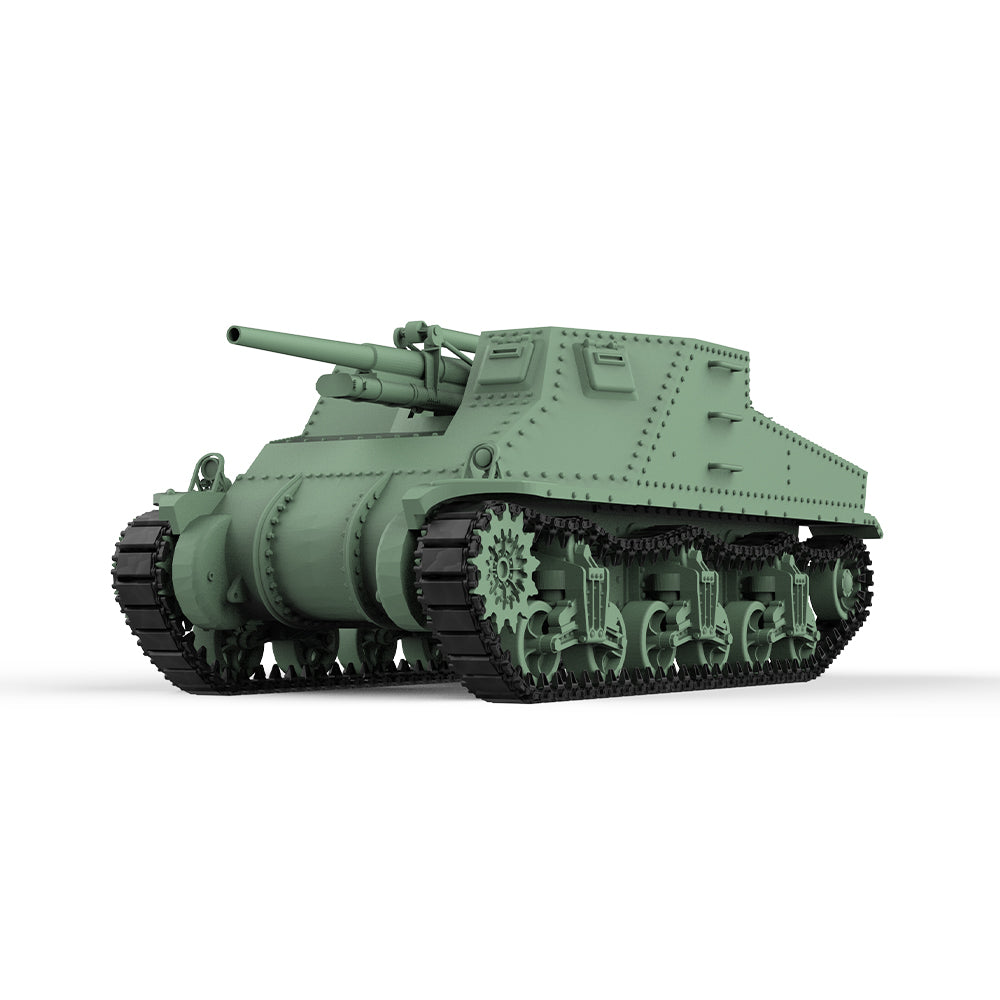 Detail view of SSMODEL 500 Military Armoured Model Kit US T40 3 inches Artillery Tank Destroyer Model