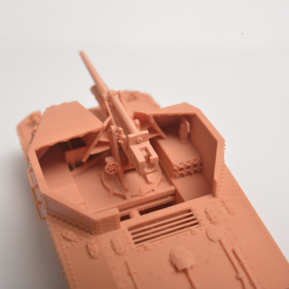 Detail view of SSMODEL 500 Military Armoured Model Kit US T40 3 inches Artillery Tank Destroyer Model