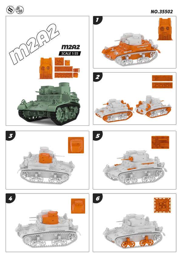 SSMODEL 502D  Finished Painted Military Model Kit US M2A2 Light Tank