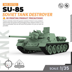 SSMODEL 752D Finished Painted Military Model Kit Soviet SU-85 Tank Destroyer 3D Printed Resin Model Kit by SSMODEL