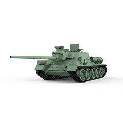 Detail view of SSMODEL 753 Military Armoured Model Kit Soviet SU-100 Tank Destroyer Model