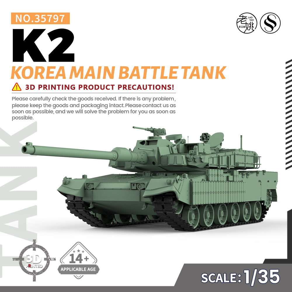 SSMODEL 797 Military Armoured Model Kit Korea K2 Main Battle Tank Main image