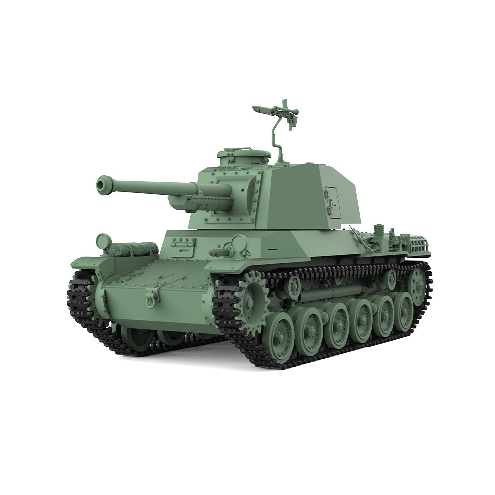 Detail view of SSMODEL 825 Military Model Kit Japan Type 3 Chi-Nu Medium Tank Model