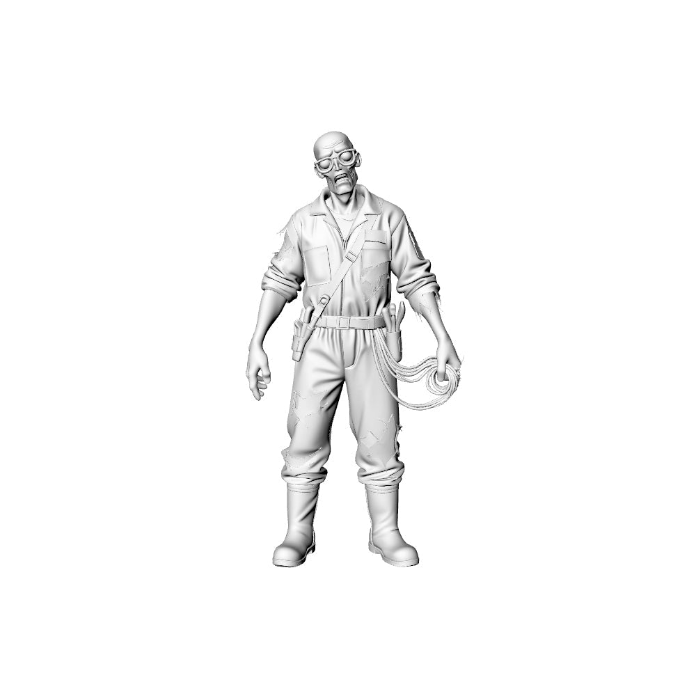 Detail view of MRY-SFW LYGR315 3D Printed Construction Site Workers Zombies Set ¡§C Builder, Steel Fixer, Cement Worker, Electrician, Tower Crane Driver Model Kit Model