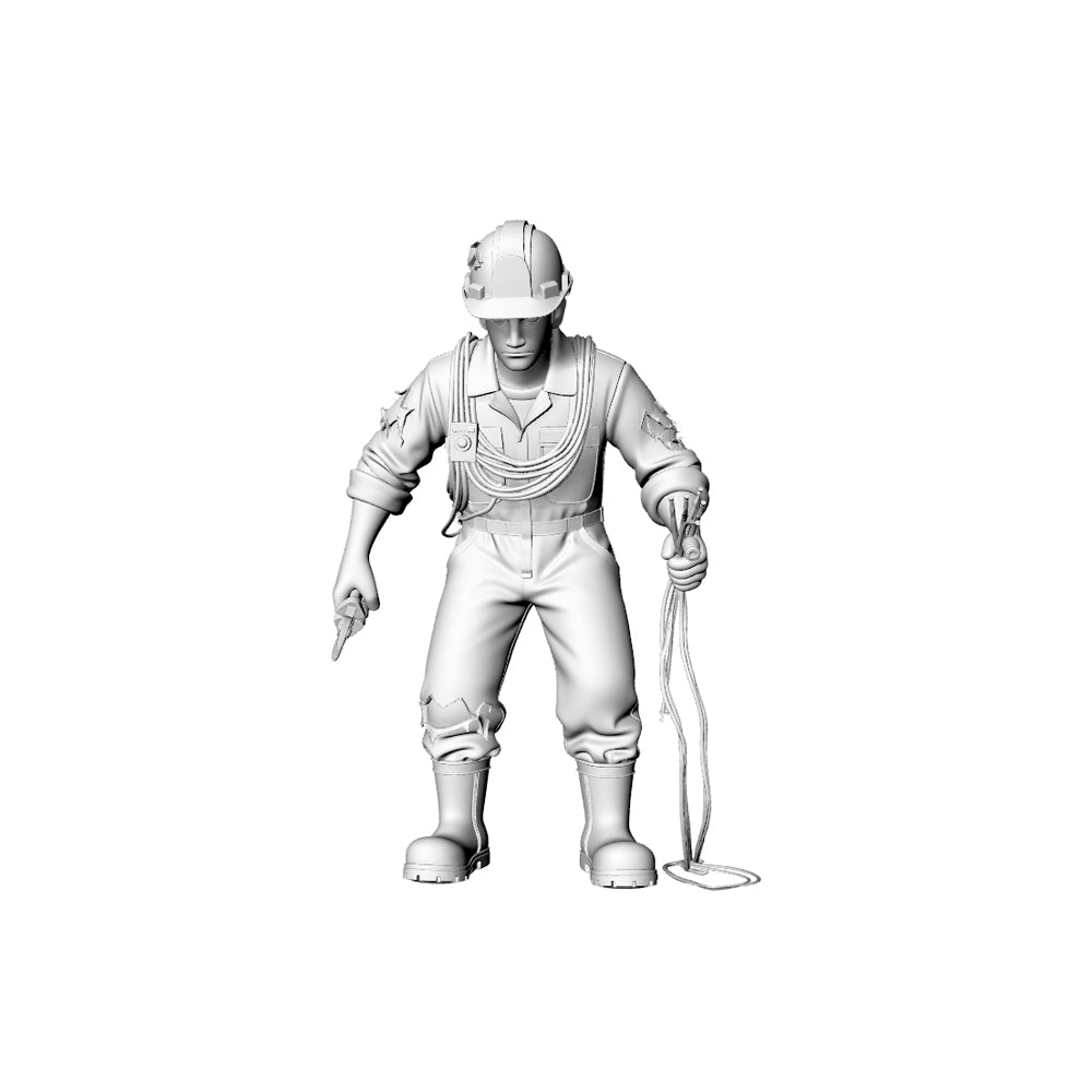 Detail view of MRY-SFW LYGR322 3D Printed Post-Apocalyptic Wasteland Auto Repair Survivors Set Wargame Miniatures Model