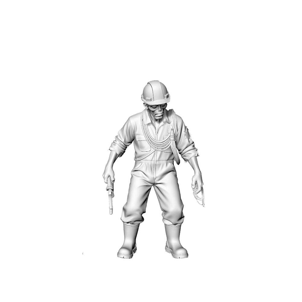 Detail view of MRY-SFW LYGR303 3D Printed Industrial Style Zombie Miniatures, Post-Apocalyptic Worker Undead Figures for Tabletop Games & Dioramas Model