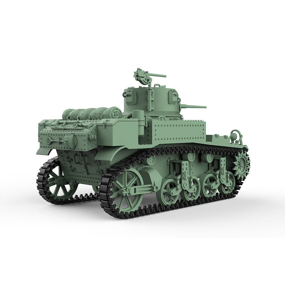 Detail view of SSMODEL 505 Military Armoured Model Kit US M3A1 Light Tank Model