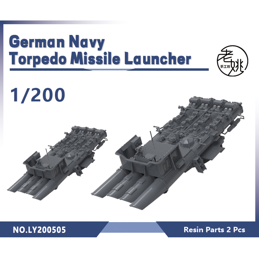 Yao's Studio LY505 1/700(350,200,144) Model Upgrade Parts German Navy Torpedo Missile Launcher — scale model kit