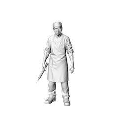 Detail view of MRY-SFW LYGR320 3D Printed Post-Apocalyptic Lab Zombies 5PCS Miniature for Painting Model