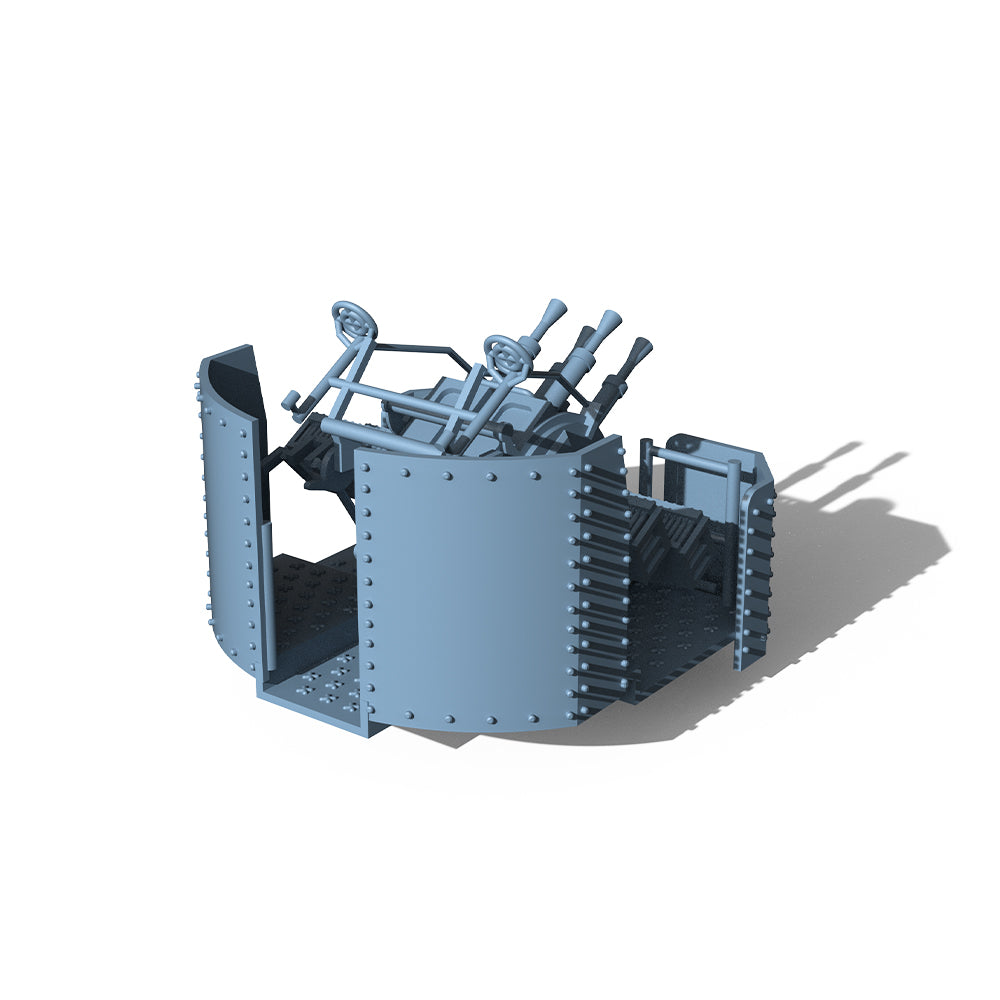 Yao's Studio LY018B 1/700(350,200,144) Model Upgrade Parts British Navy 2pdr Pompom Gun Elevation Angle With Shield — detail view 2