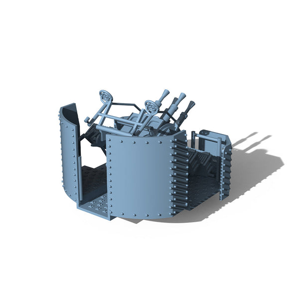 Yao's Studio LY018B 1/700(350,200,144) Model Upgrade Parts British Navy 2pdr Pompom Gun Elevation Angle With Shield