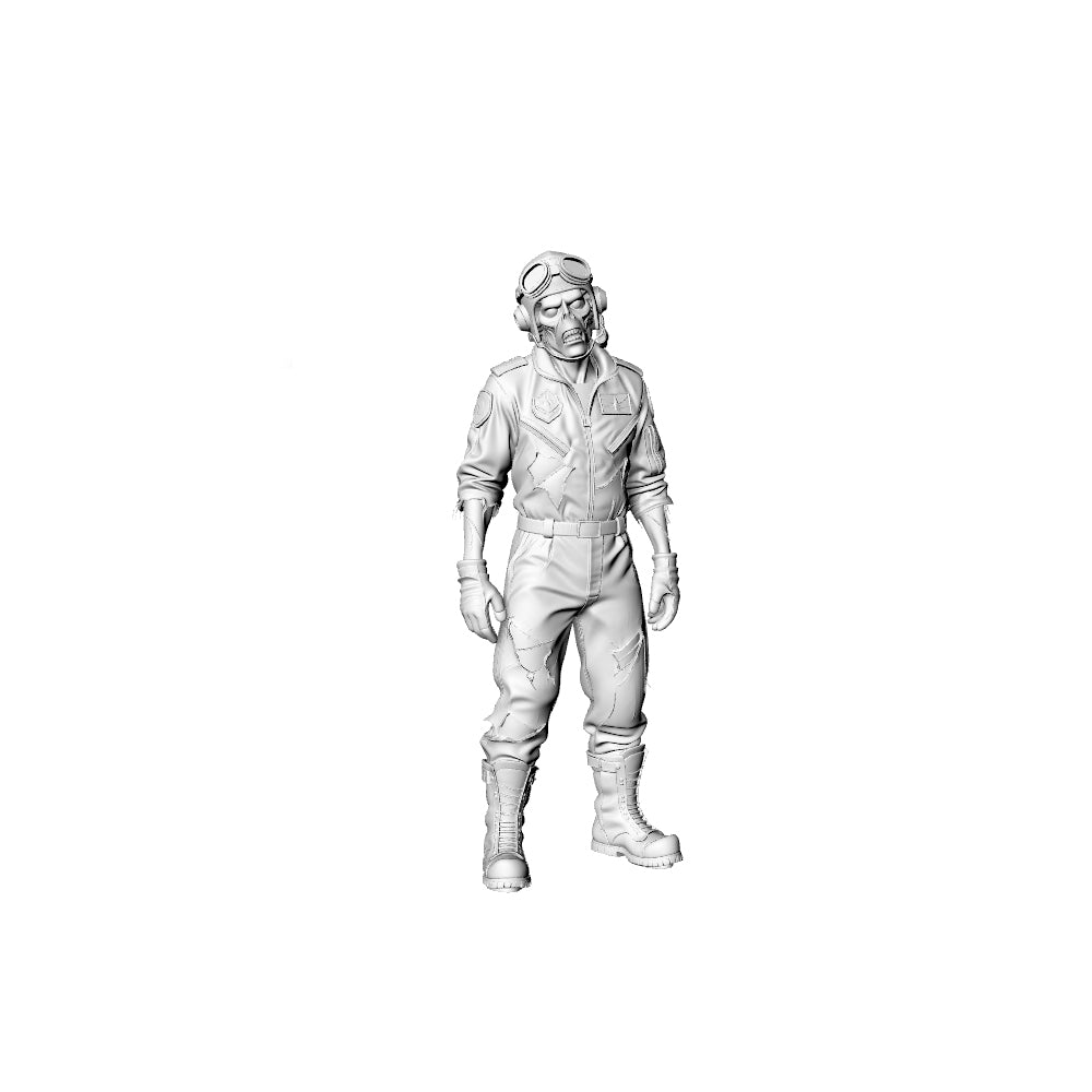 Detail view of MRY-SFW LYGR317 3D Printed Airport & Airline Crew Zombies Set - Pilot, Flight Attendants, Security, Air Traffic Controller Model Kit Model