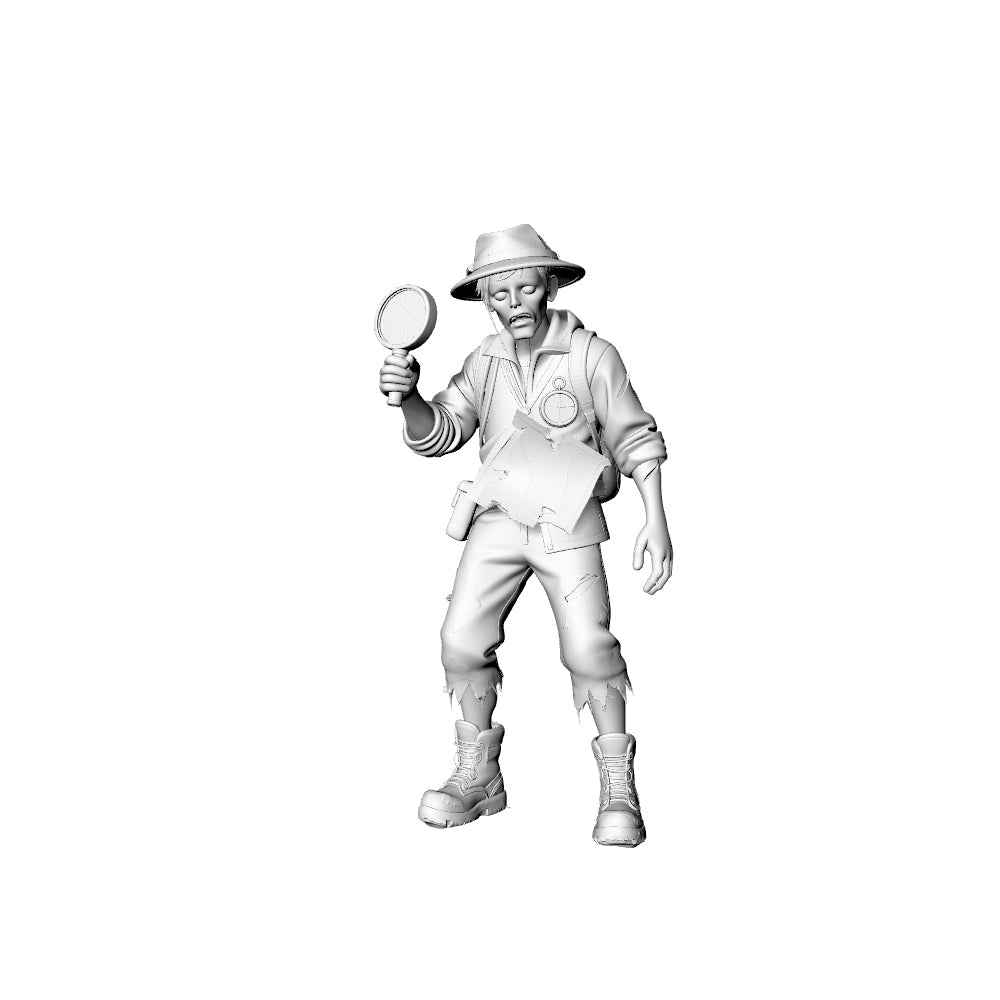 Detail view of MRY-SFW LYGR305 3D Printed Outdoor Explorer Zombie Miniatures, Post-Apocalyptic Survivor Undead Figures for Tabletop Games & Dioramas Model