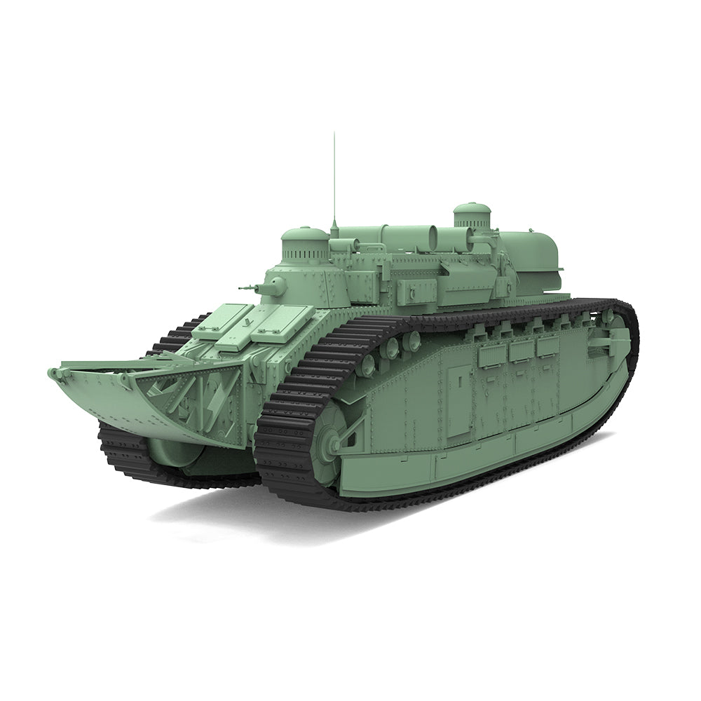 Detail view of SSMODEL 669D Finished Painted15mm WarGaming Military Model Kit France FCM 2C bis Heavy Tank Model