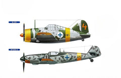 Hasegawa 02439 1/72 B-239 Buffalo & Messerschmitt Bf109G-6 Military Plane Kit