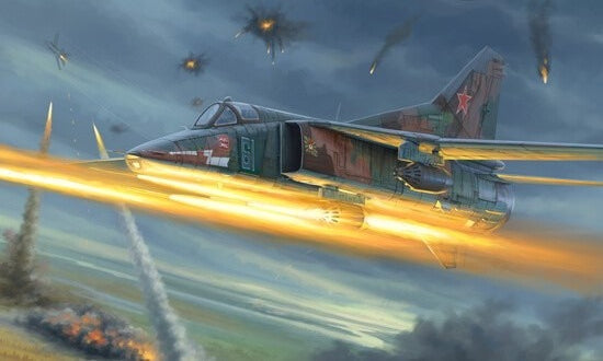 Trumpeter 1/48MiG-23J Flogger J Russian Fighter Plastic Model Kit 05803 — scale model kit