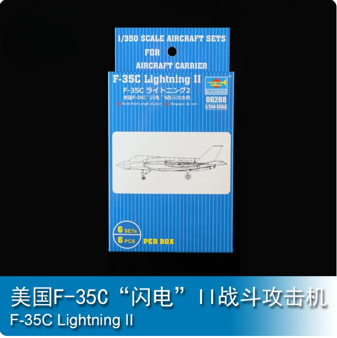 Trumpeter 06288 1/350 F-35C Lightning II Combat Attack Aircraft Model ...