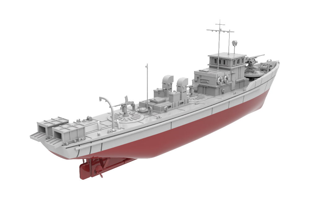 RHWS003S IJN Type 5 Wooden Submarine Chaser Full Hull