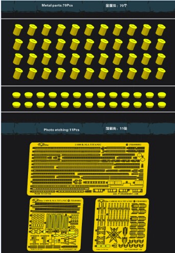 Flyhawk FH400001 1/400 R.M.S. TITANIC Upgrade Parts For Academy — detail view 5