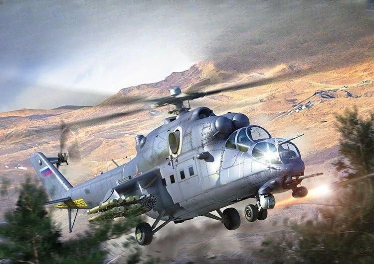 Trumpeter 05830 1/48Mi-35M Hind-E Attack Helicopter Assembly Model Kit — scale model kit