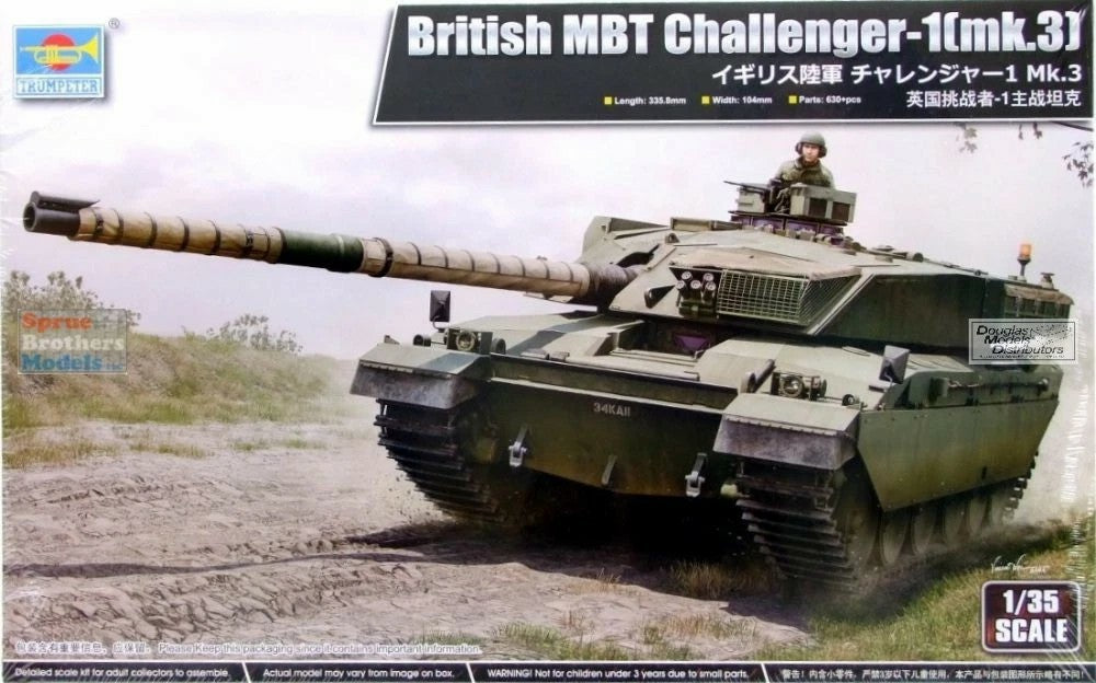 Trumpeter 09611 1/35 British MBT Challenger-1(mk.3) Military Assembly ...