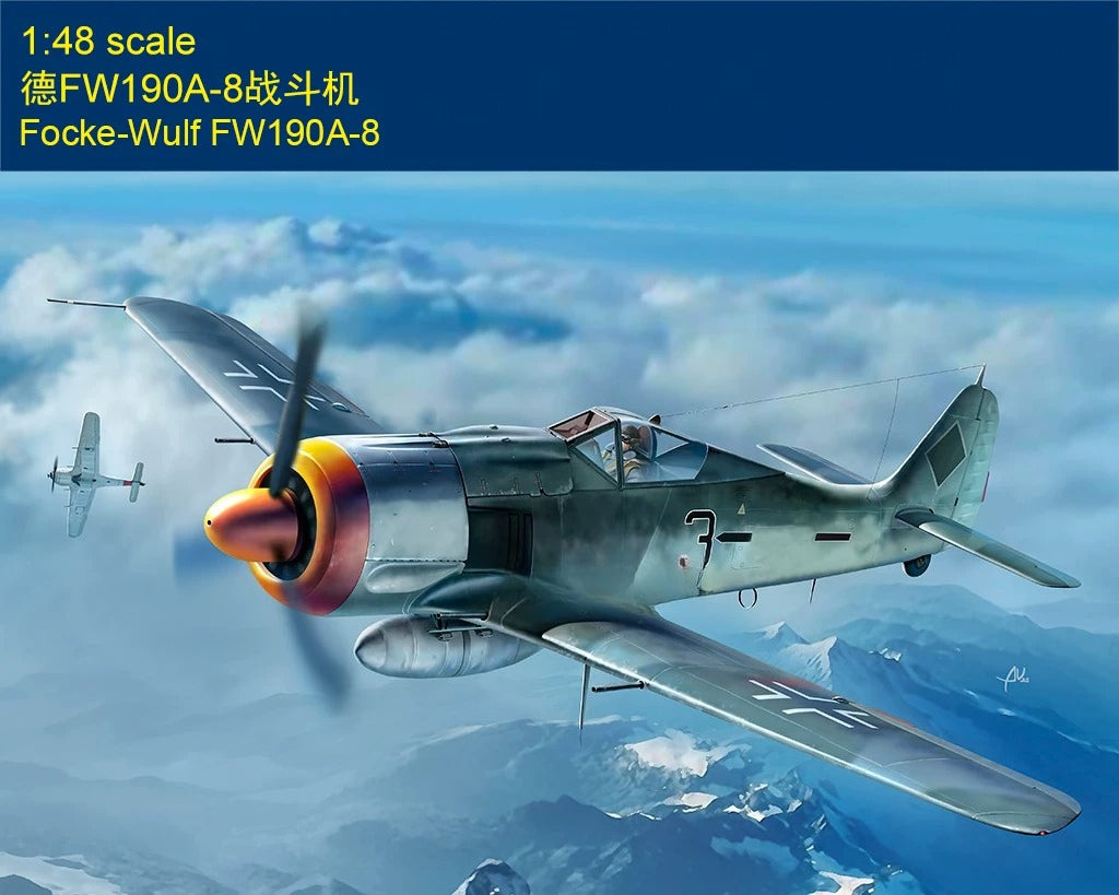 Trumpeter 1/48 81782 German FW190A-8 fighter jet assembly model