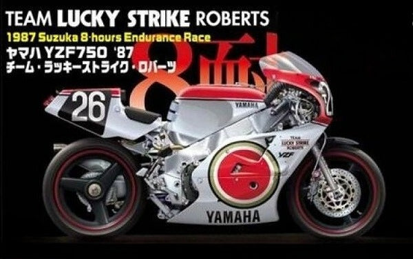 Fujimi 14136 Bike-6 1/12 Model Team Lucky Strike Yamaha YZF750 OW89 Roberts'87