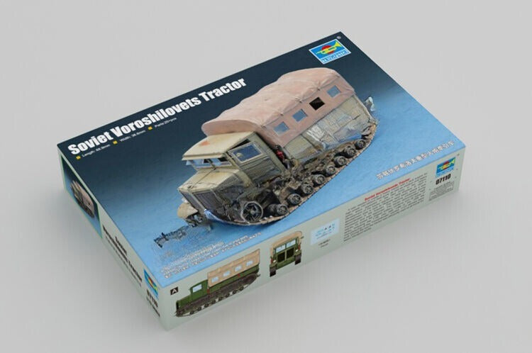 Trumpeter 1/72 07110 Soviet Voroshilovets Tractor — scale model kit