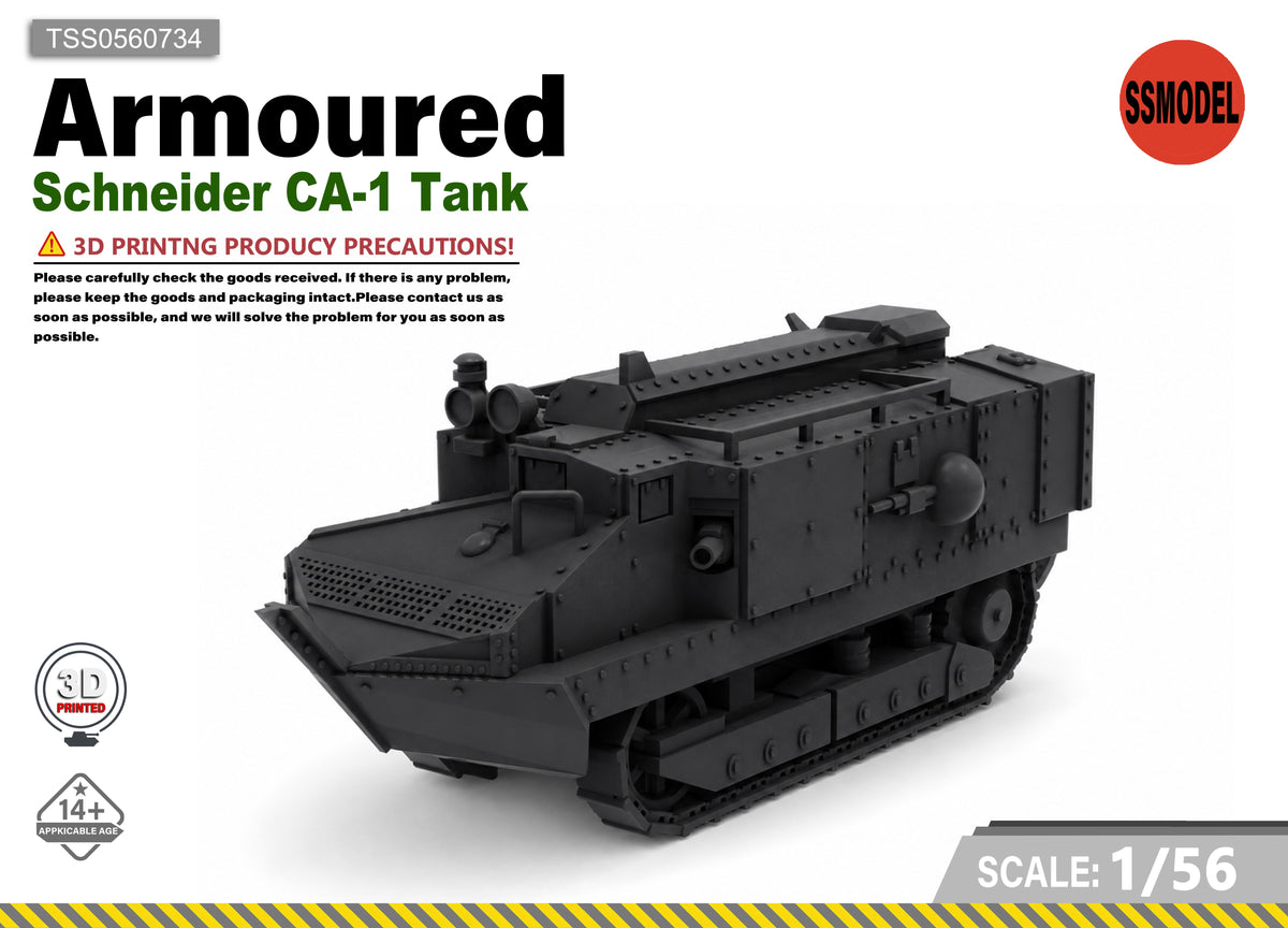 SSMODEL 1/56 Schneider CA-1 Tank Resin Model Kit TSS0560734 Main image