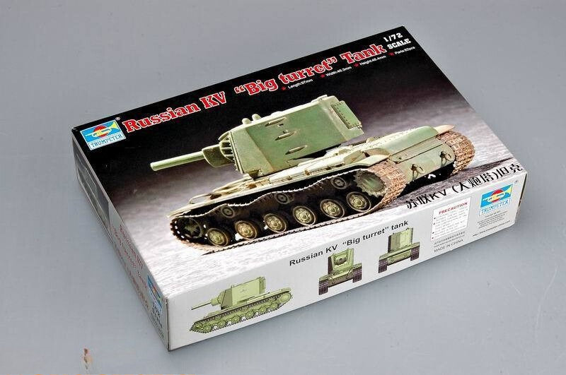 Trumpeter 1/72 07236 Russian KV “Big turret” tank — scale model kit