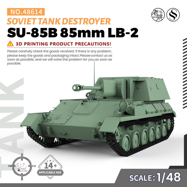 SSMODEL 614 Scale Railway Military Model Kit Soviet SU-85B 85mm LB-2 Tank Destroyer
