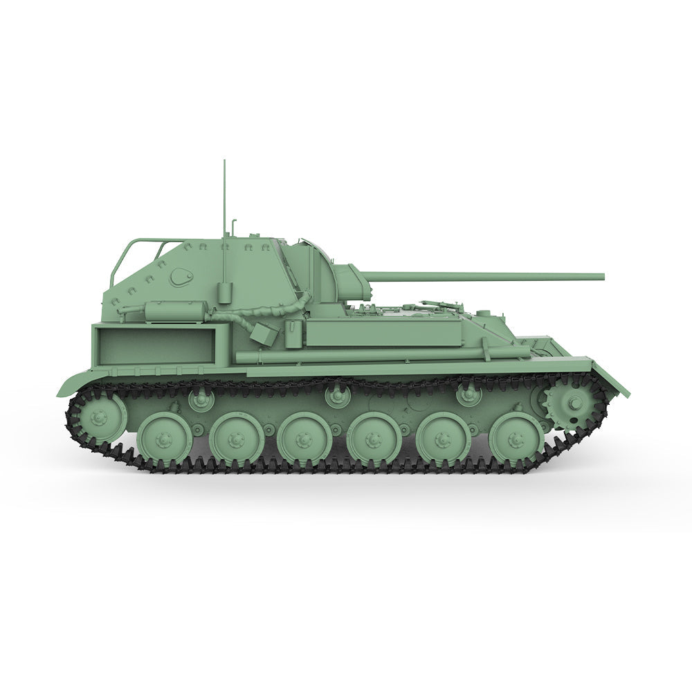 Detail view of SSMODEL 612 Military Model Kit Soviet SU-76M 85mm D-5S Tank Destroyer Model