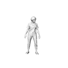 Detail view of MRY-SFW LYGR323 3D Printed Post-Apocalyptic Supermarket Clerk Survivors Set Wargame Miniatures Model