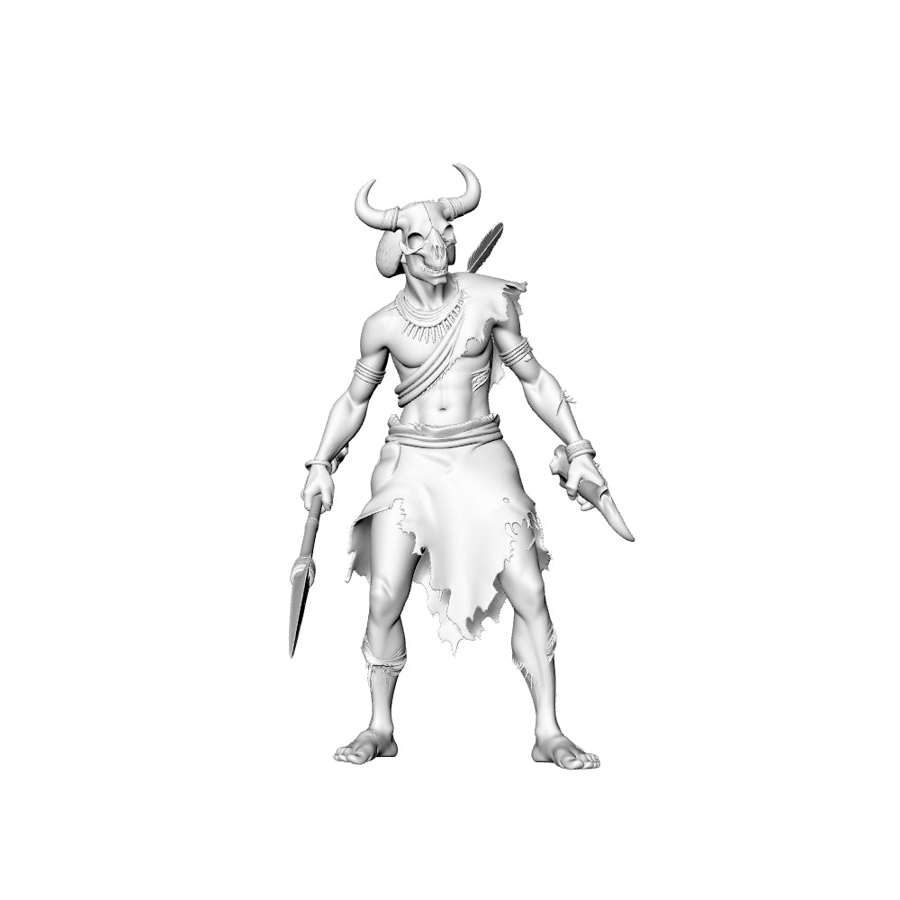 Detail view of MRY-SFW LYGR302 3D Printed Exotic Style Zombie Miniatures, Multi-Cultural Themed Undead Figures for Tabletop Wargames & Dioramas Model