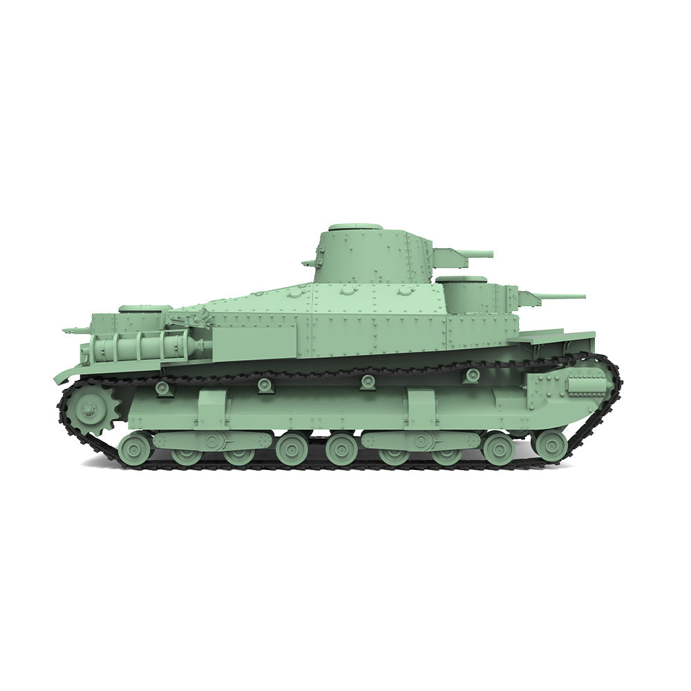 Detail view of SSMODEL 624 Military Armoured Model Kit Japan IJA Type 95 Heavy Tank Model